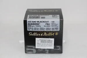 AMUNICJA .300 AAC BLACKOUT - SUBSONIC FMJ 13 g. 200 grs. S&B