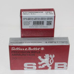 AMUNICJA 6,5 mm CREEDMOOR HPBT 9,2 g. 142 grs. S&B