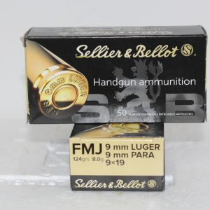 AMUNICJA 9 mm LUGER FMJ 124 grs. 8,0 g. S&B