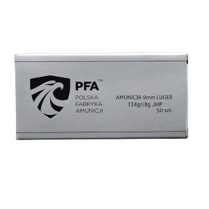AMUNICJA 9 mm JHP 124 grs. 8 g. PFA