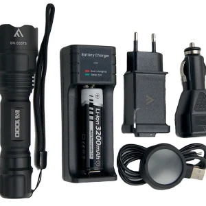 MACTRONIC latarka ręczna BLACK EYE 1000 zestaw THH0049